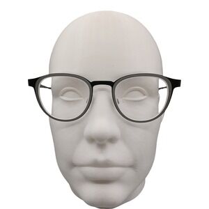 Bevel 6532 Rosa BBGR Eyeglasses Black Grey Round Frame 47-21-145 Japan